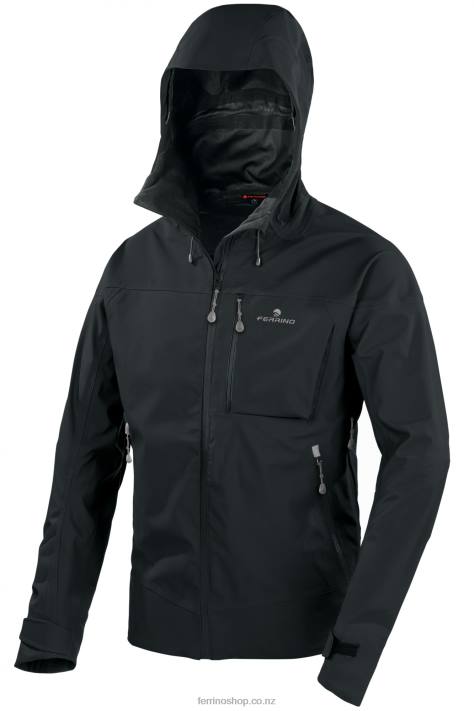 Men Black Ferrino VALDEZ JACKET S MAN BLACK X44X136