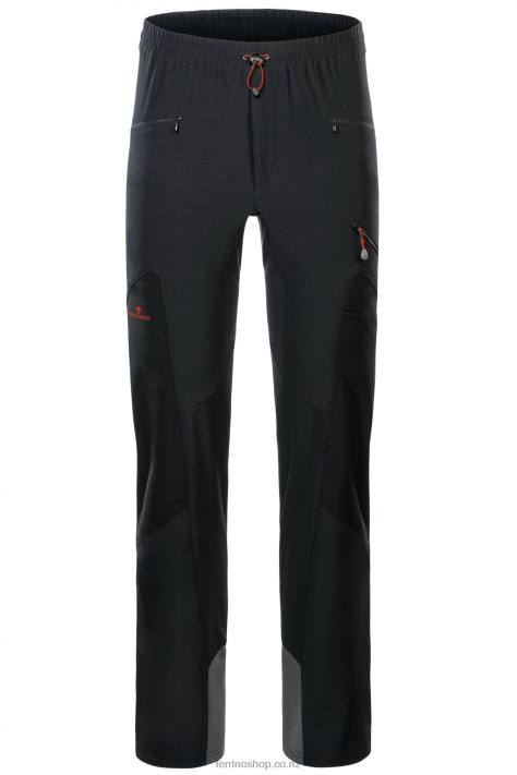 Men Black Ferrino MIGUASHA PANTS MAN BLACK X44X195