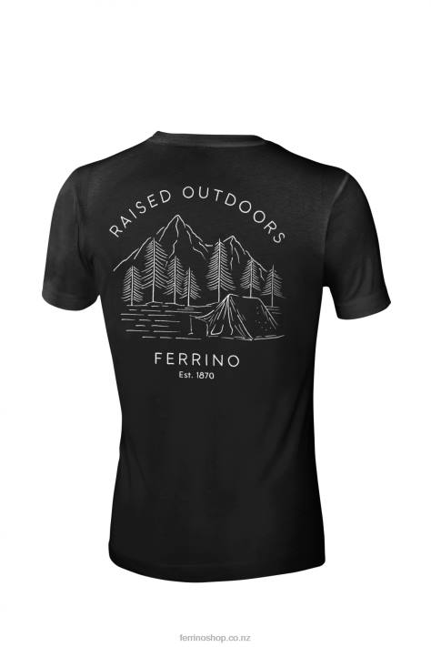 Men Black Ferrino RETRO T MAN BLACK X44X183