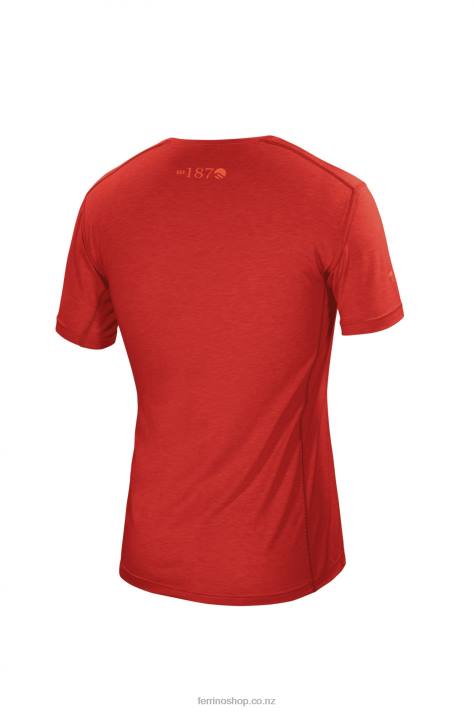 Men Dark Red Ferrino YOHO T-SHIRT MAN DARK RED X44X178