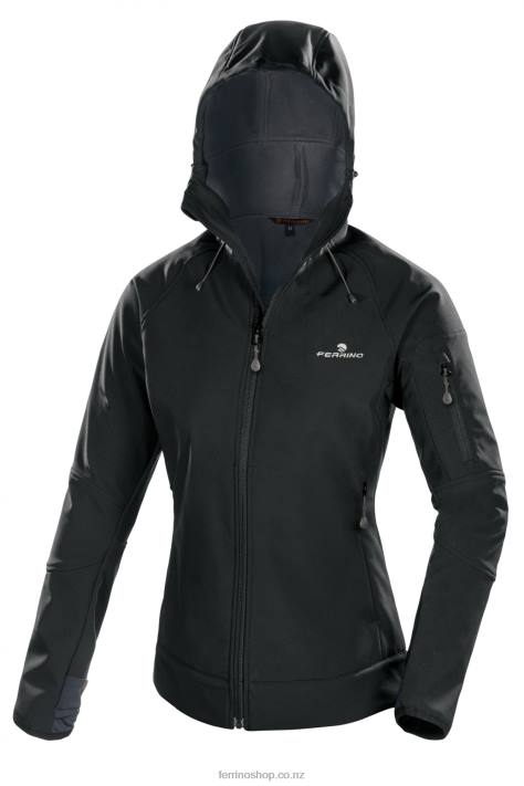 Women Black Ferrino TOBOL JACKET WOMAN BLACK X44X298
