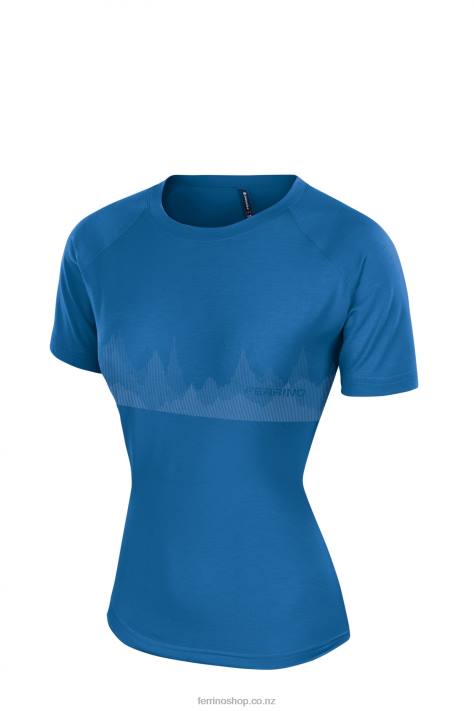 Women Bright Blue Ferrino CORUEL T-SHIRT WOMAN BRIGHT BLUE X44X322