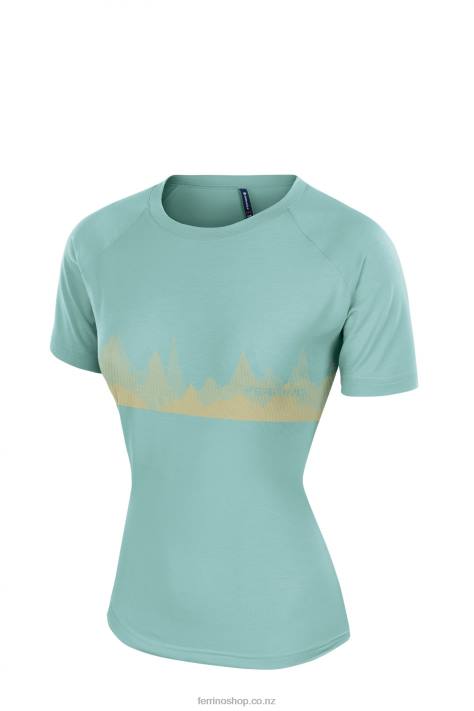 Women Light Sky Ferrino CORUEL T-SHIRT WOMAN LIGHT SKY X44X321