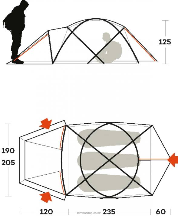 UnisexFerrino SNOWBOUND 3 TENT X44X444