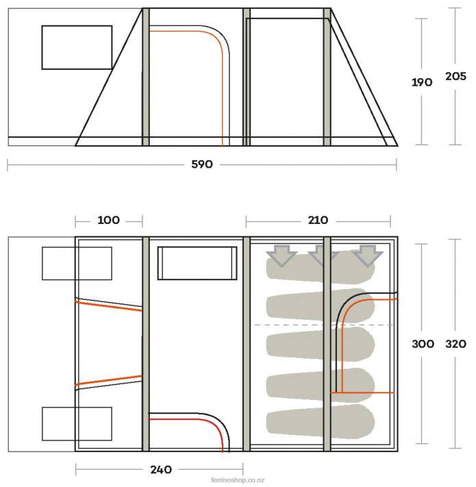 UnisexFerrino TENT ALTAIR 5 X44X491
