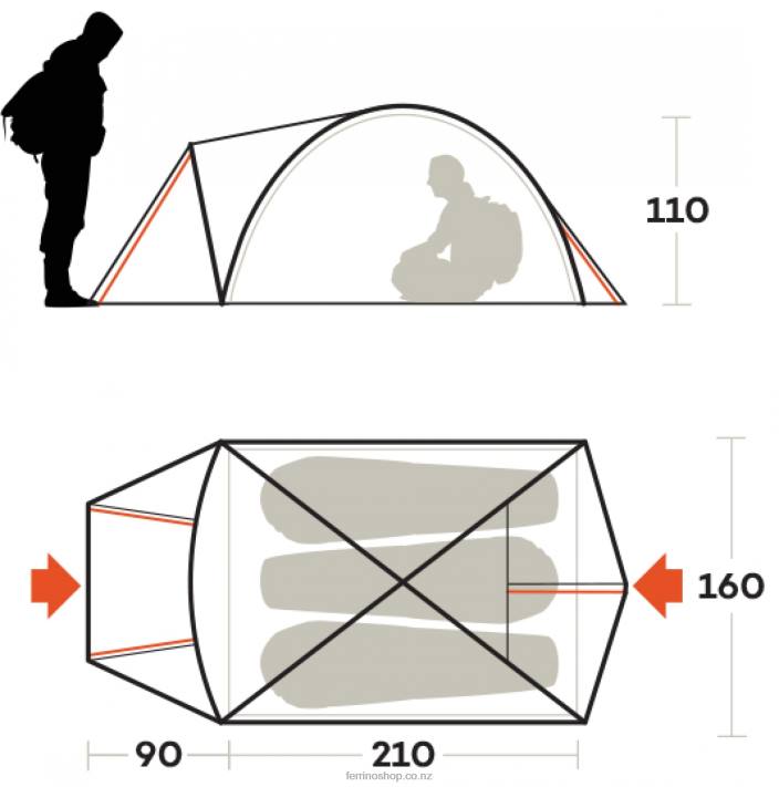 UnisexFerrino TENT ATACAMA 3 X44X483