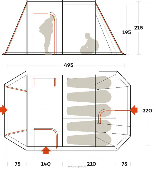 UnisexFerrino TENT CHANTY 5 DELUXE WHITE X44X492
