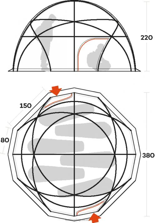UnisexFerrino TENT COLLE SUD (INNER + DOUBLE FLY) X44X448
