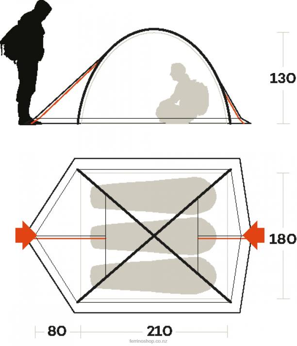 UnisexFerrino TENT KALAHARI 3 X44X485