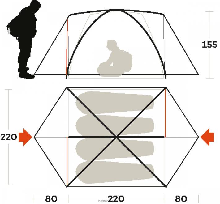 UnisexFerrino TENT LHOTSE 4 X44X456