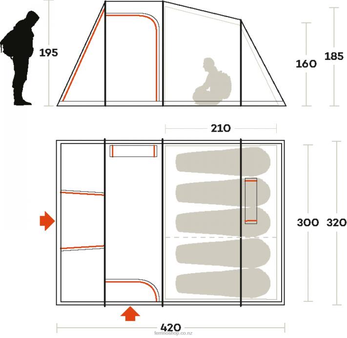 UnisexFerrino TENT METEORA 5 X44X497