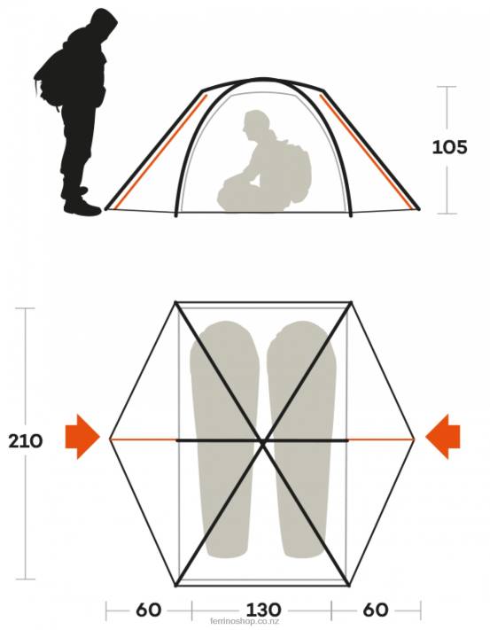 UnisexFerrino TENT RIFT 2 X44X477