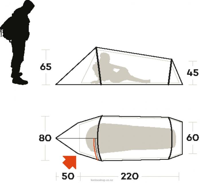 UnisexFerrino TENT SLING 1 X44X478
