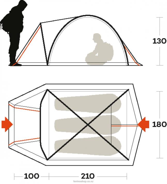UnisexFerrino TENT TENERE 3 X44X486