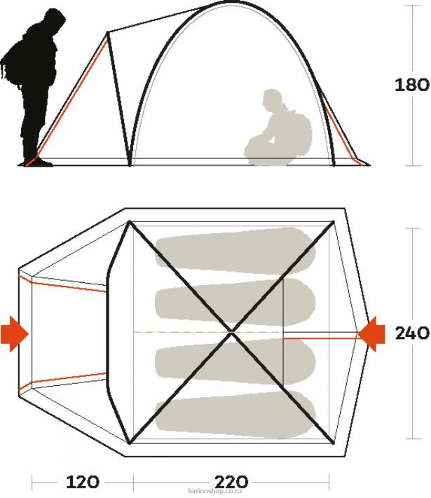 UnisexFerrino TENT TENERE 4 X44X487