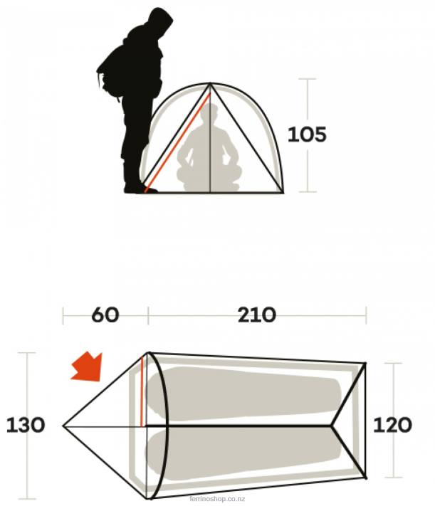UnisexFerrino TENT THAR 2 X44X476