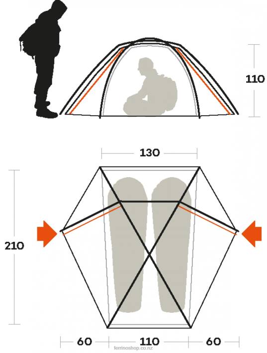 UnisexFerrino TENT TRIVOR 2 X44X454